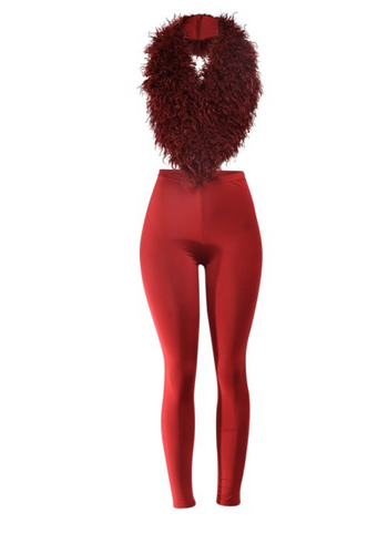 It's HER set -burgundy