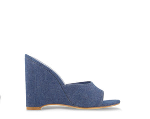 Nia wedge in denim