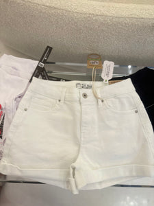 High waisted shorts in white