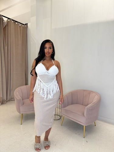 Stripe maxi skirt