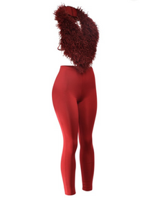 It's HER set -burgundy