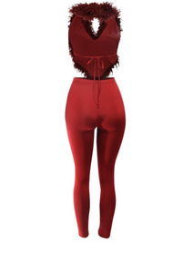 It's HER set -burgundy