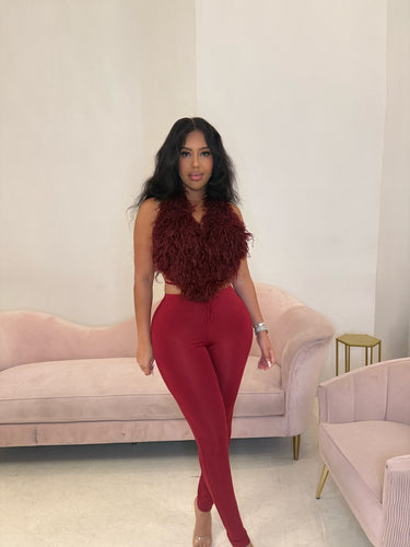 It's HER set -burgundy