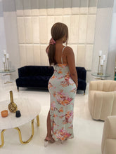 Load image into Gallery viewer, Floral sage maxi dress
