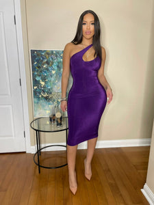 Fine time dress in purple