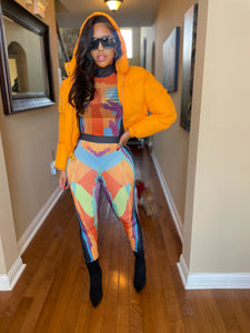 Sarah bubble jacket in orange