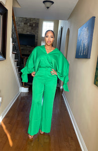 Vivian set in emerald green