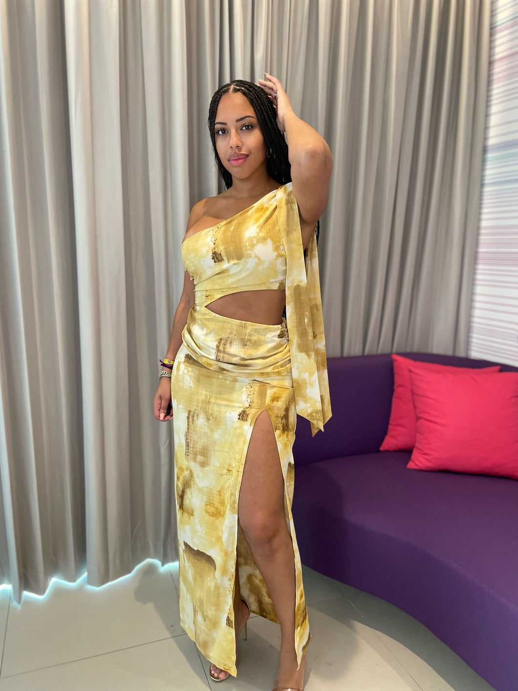 Golden goddess dress