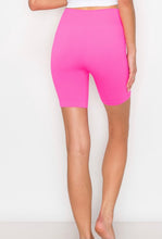 Load image into Gallery viewer, Waist snatcher biker shorts in bright pink