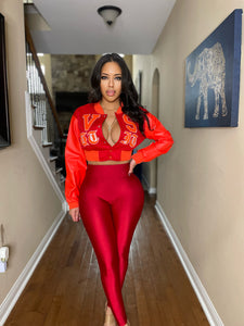 Whitney leggings in red